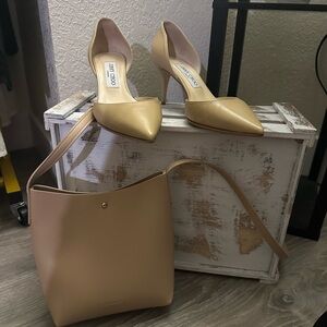 Jimmy choo nude heels in good condition